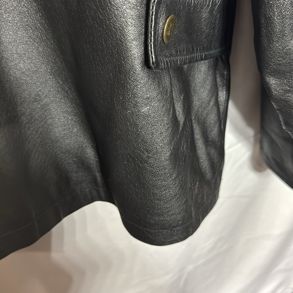 Trails and men’s heavy fully lined black leather jacket - Picture 8 of 12